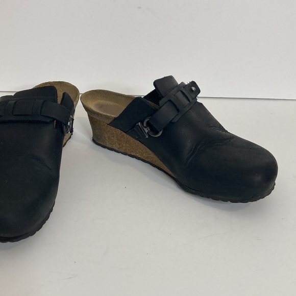 Birkenstock Papillio Clogs Womens 6 Black Wedge Mule Comfy Shoes - Picture 6 of 13